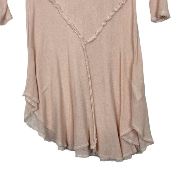 Free People Intimately Raw Hem Tunic Sz Medium Semi Sheer Soft Layering Pink - Picture 4 of 10
